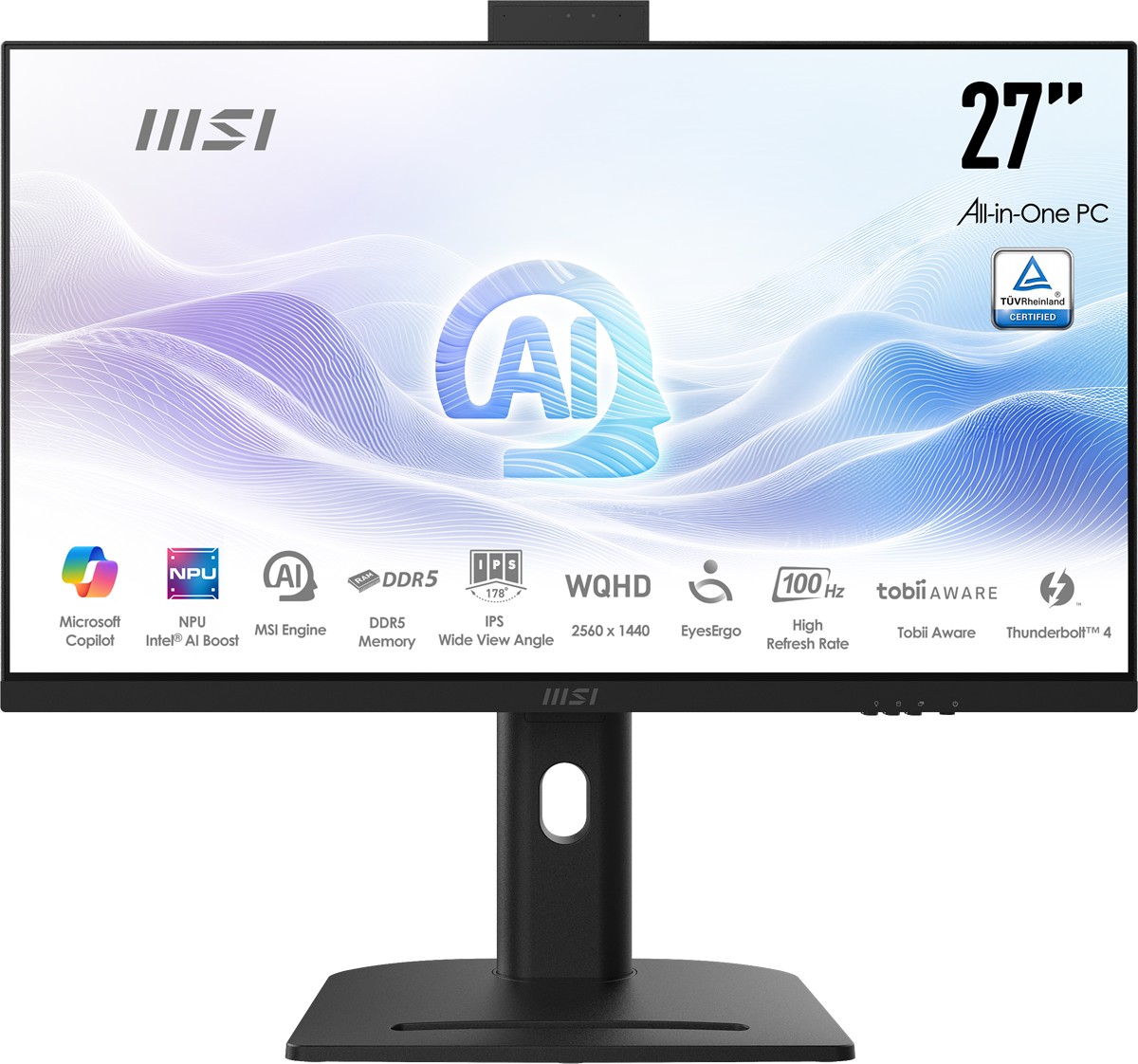 MSI AIO 27" WQHD ULTRA 5 125H-16GB DDR5 RAM-1TB NVME-FDOS / MODERN AM273QP AI 1UM-254XEU