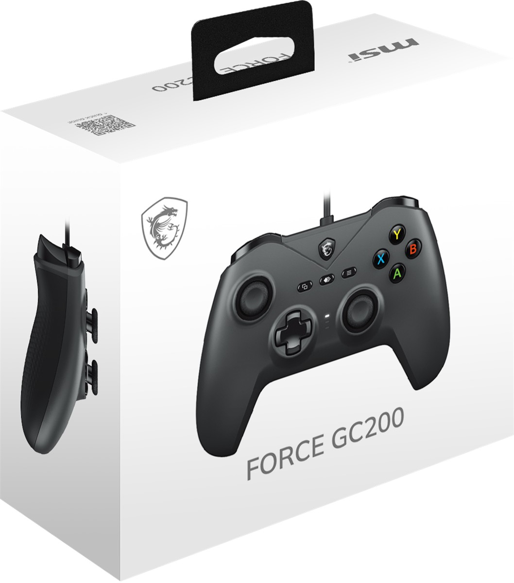 MSI GG FORCE GC200 SIYAH OYUN KOLU KABLOLU PC/ANDROID 8+ DESTEĞI ÇIFT TITRESIM MOTORU 2M