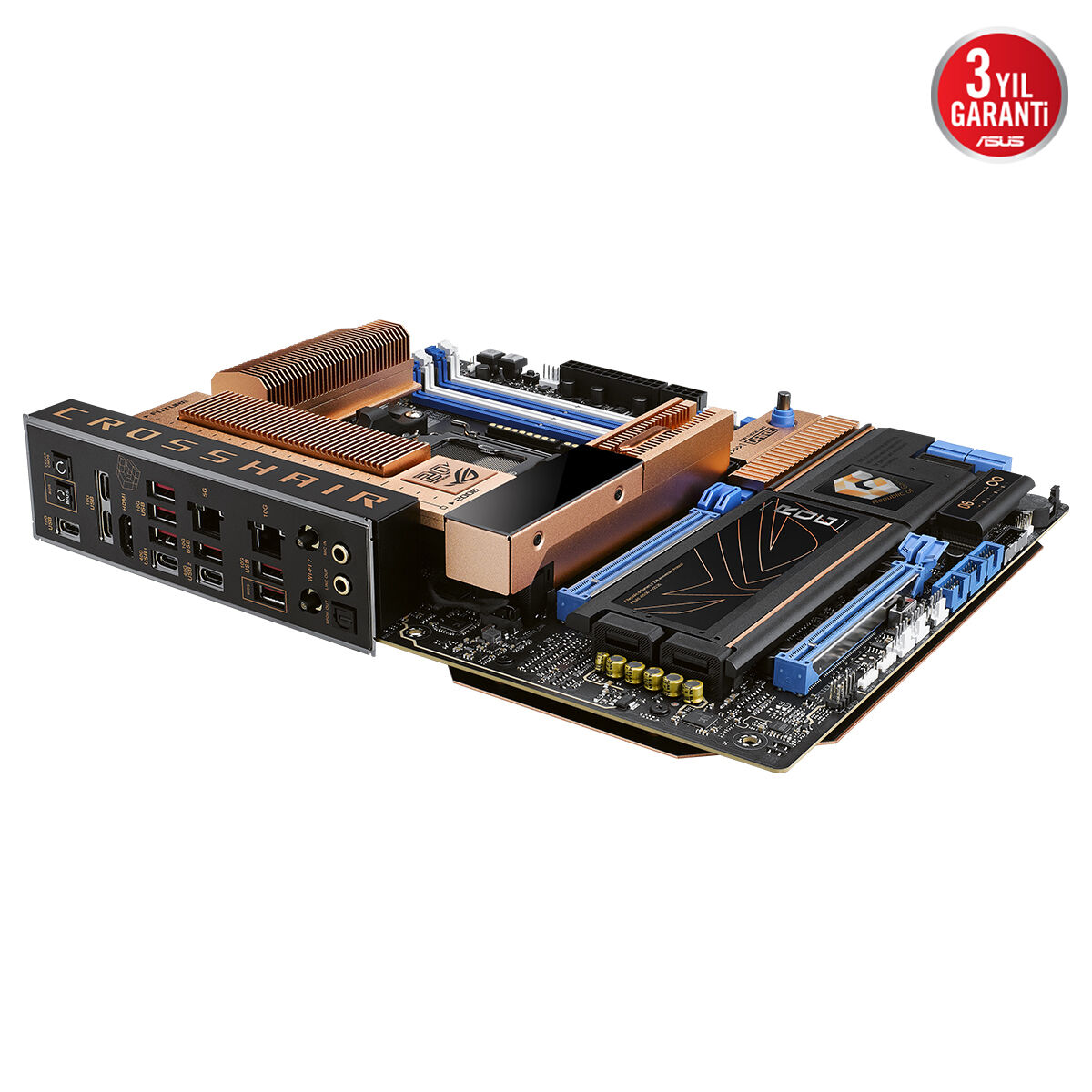 ASUS ROG CROSSHAIR 2006 AMD X870E AM5 DDR5 9600 HDMI 2xUSB4 5x M2 USB3.2 WiFi 7 + BT AURA RGB 10Gbit + 5Gbit LAN ATX 20+2+2 Güç Aşamaları, Çift USB4, 5xM.2 slot, Wi-Fi 7, AI Overclocking - 4