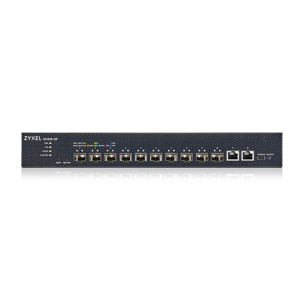 ZYXEL 10-10GbE SFP+ / 2-10GbE Uplink Layer 3 Yönetilebilir Switch XS1935-12F