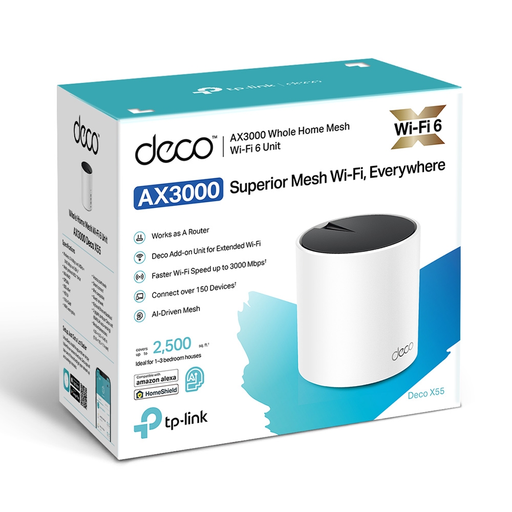 TP-LINK DECO X55(1-PACK) AX3000 TUM EV MESH WI-FI 6 SISTEMI - 4